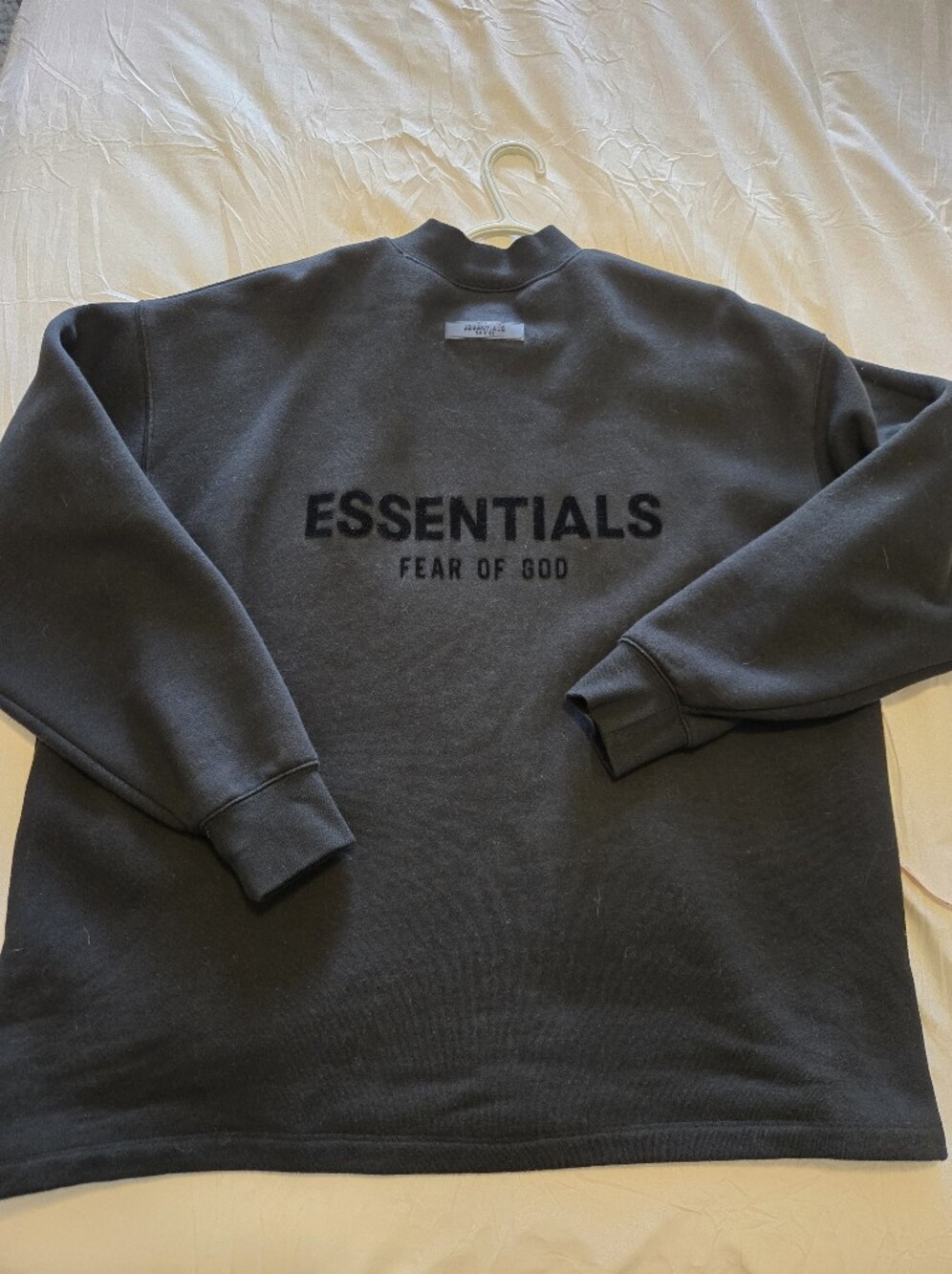 Fear of God Essentials Black Crewneck Sweatshirt